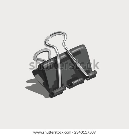 abstract flat binder clip illustration