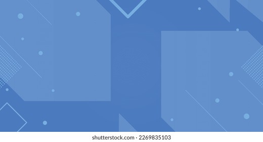 Abstract flat blue geometric shapes background
