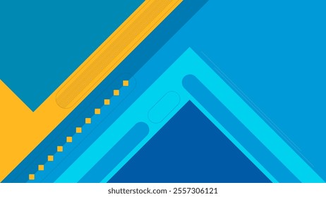 ABSTRACT FLAT BLUE ORANGE  BACKGROUND  WITH GEOMETRIC SHAPES COLORFUL DESIGN VECTOR TEMPLATE FOR WALLPAPER, COVER DESIGN