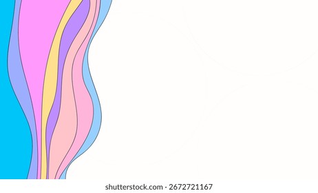 ABSTRACTAS PLANO AZUL NARANJA PÚRPURA FONDO DE COLOR ROSA CON FORMAS ORGÁNICAS DIBUJADAS A MANO PLANTILLA DE VECTOR DE DISEÑO ONDULADO PARA EL FONDO DE PANTALLA, DISEÑO DE CUBIERTA
