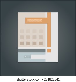 Abstract flat brochure design, eps10 Vector.