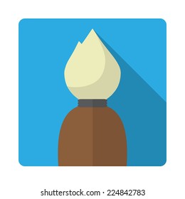 Abstract flat button with brush tool. eps10