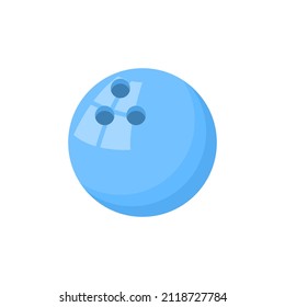 Abstract Flat Cartoon Active Lifestyle Training Exercising Sport Bowling Ball Vector Design Style Element Isolated Grades Learning Concept