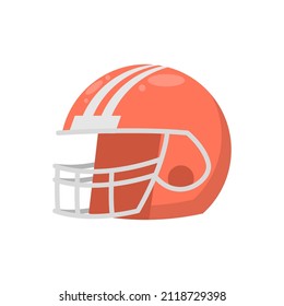 Abstract Flat Cartoon Active Lifestyle Training Exercising Sport Rugby Helmet Vector Design Style Element Isolated Grades Learning Concept