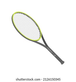 Abstract Flat Cartoon Active Lifestyle Training Exercising Sport Badminton Racket Tennis Vector Design Style Element Isolated Grades Learning Concept