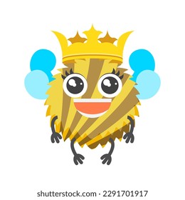 Abstract Flat Cartoon Animal Insect Beetle Bee With A Crown Fly Honey Yellow Animal Vector Design Style Elements Fauna Wildlife