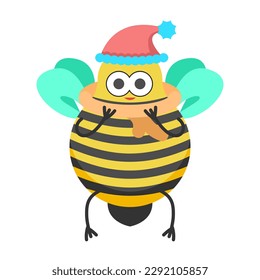 Abstract Flat Cartoon Animal Insect Beetle Bee Fly Honey Yellow Animal Vector Design Style Elements Fauna Wildlife