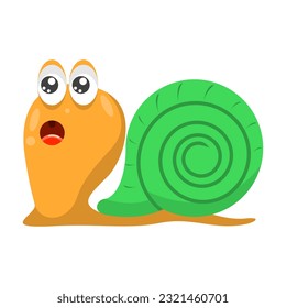 Abstract Flat Cartoon Animal Insect Snail Vector Design Style Elements Fauna Wildlife