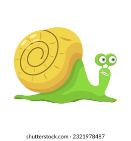 Abstrakter Flach Cartoon Animal Insect Schnecke Vector Design Stilelemente Fauna Wildlife