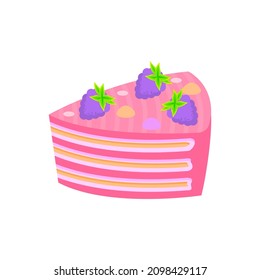 Abstract Flat Cartoon Christmas Cake Sweet Xmas Happy New Year Vector Design Style Element Isolated Protection Concept