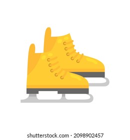 Abstract Flat Cartoon Christmas Skates Xmas Happy New Year Vector Design Style Element Isolated Protection Concept