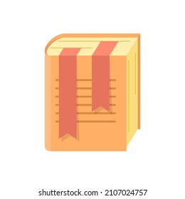 Resumen de libro de estudio de la escuela de caricatura plana con marcadores Elemento de diseño de vectores Concepto de aprendizaje de grados aislados