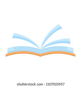 Abstract Flat Cartoon Education School College Study Open Book Vector Design Style Element Isolated Grades Learning Concept