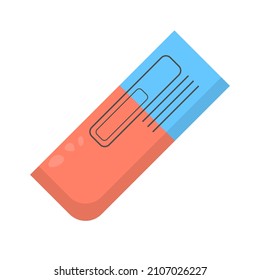 Abstract Flat Cartoon Education School College Study Eraser Vector Design Style Element Isolated Grades Learning Concept