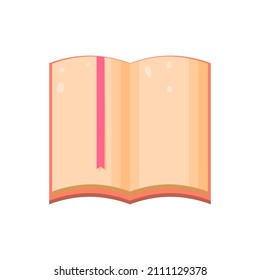 Abstract Flat Cartoon Education School College Study Open Book Vector Design Style Element Isolated Grades Learning Concept