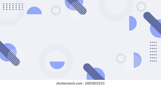 Abstract flat and clean background with purple geometric shapes vector design