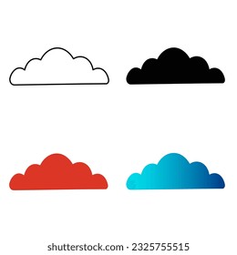 Abstract Flat Clouds Silhouette Illustration, can be used for business designs, presentation designs or any suitable designs.