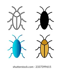 Abstract Flat Cockroach Insect Silhouette Illustration, can be used for business designs, presentation designs or any suitable designs.