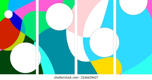 conjunto de fondo de color plano abstracto