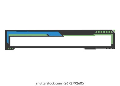 abstract flat color futuristic rectangle lower third bar name