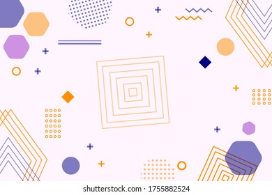 abstract flat color geometric shapes background