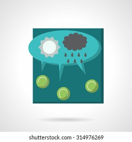 Abstract flat color style vector icon for teamwork creative process. Concept of co-working. Design elements for business and website