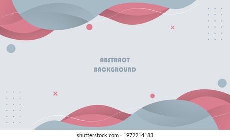 Abstract Flat Colorful Background With Geometric Curve Shapes Design. Can Be Used For Banner, Card, Website, Wallpaper And Presentation.