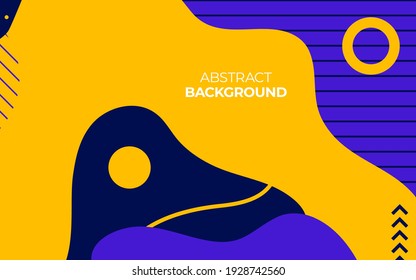 Abstract flat colorful dynamic fluid shapes background