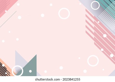 Abstract flat colorful geometric shapes background