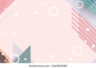 Abstract flat colorful geometric shapes background