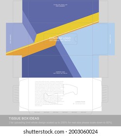 Abstract flat colors tissue box concept, template for business purpose, place your text and Logo and ready to go for print