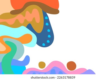 abstract flat design background, colorful, vector illustration