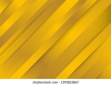 Abstract flat design background. Dynamic style banner design. Geometric pattern poster. Brochure cover pattern. Lines gradient background. Paper and craft art. Gold color. Vector. Illustration.