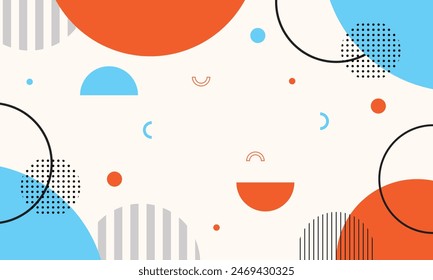 Abstract flat design background, abstract shape background design