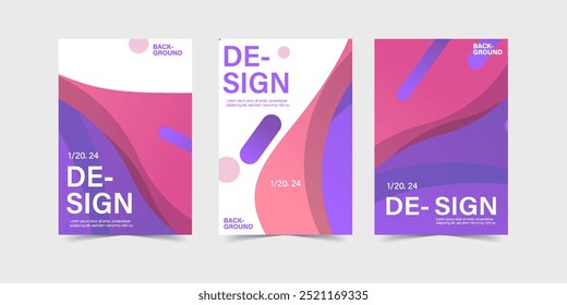 Modelos de fundo de banner de design plano abstrato
