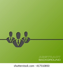 Abstract flat design concept with community team illustration on color background. Vector collection