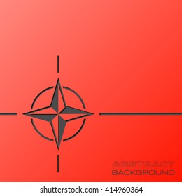 Abstract flat design concept with NATO star illustration on background. Vector collection