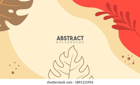 Abstract flat design floral background theme. Vector illustration. Element for design.