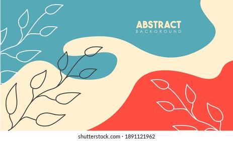 Abstract flat design floral background theme. Vector illustration. Element for design.