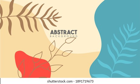 Abstract flat design floral background theme. Vector illustration. Element for design.
