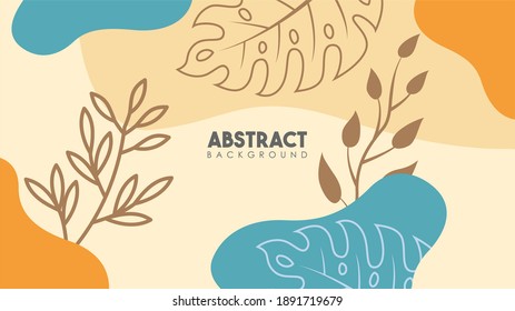 Abstract flat design floral background theme. Vector illustration. Element for design.