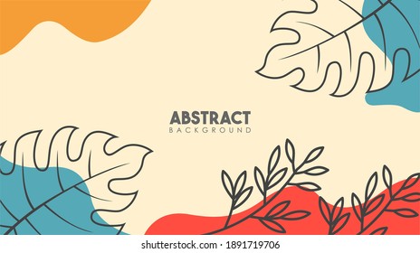 Abstract flat design floral background theme. Vector illustration. Element for design.