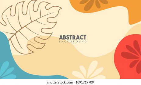 Abstract flat design floral background theme. Vector illustration. Element for design.