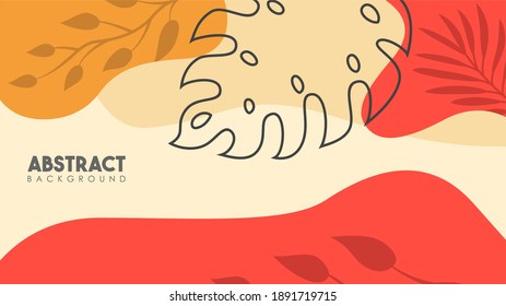 Abstract flat design floral background theme. Vector illustration. Element for design.