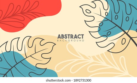 Abstract flat design floral background theme. Vector illustration. Element for design.