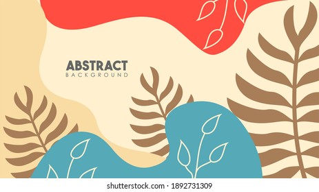 Abstract flat design floral background theme. Vector illustration. Element for design.