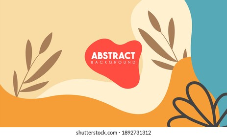 Abstract flat design floral background theme. Vector illustration. Element for design.
