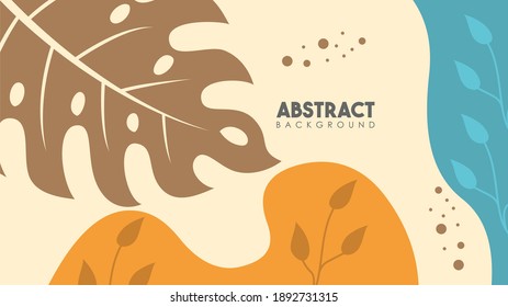 Abstract flat design floral background theme. Vector illustration. Element for design.