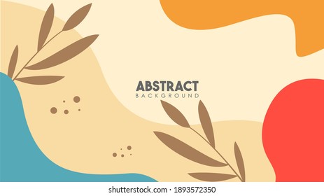 Abstract flat design floral background theme. Vector illustration. Element for design.