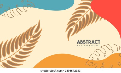 Abstract flat design floral background theme. Vector illustration. Element for design.
